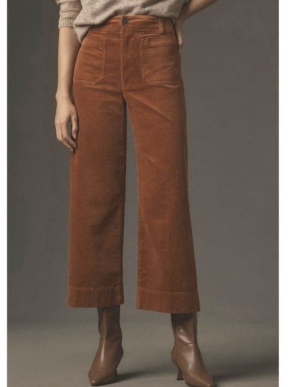 MAEVE Anthropologie Size 29 The Colette Corduroy Wide Leg Pants Orange Women's